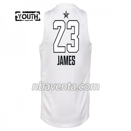 Camiseta Niños Cleveland Cavaliers LeBron James  23 2018 All Star Jordan Brand Blanco Swingman